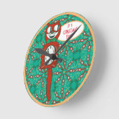  grappige kast met katkast Acrylwand Ronde Klok (Hoek)