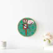  grappige kast met katkast Acrylwand Ronde Klok (Huis)