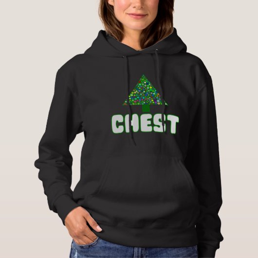 Grappige kastanjes koppels kerst lelijk hoodie (Voorkant)