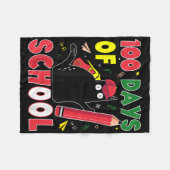 Grappige kat 100 dagen van school kitten potlood 1 fleece deken (Voorkant (Horizontaal))