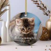 Grappige kat 2 foto Kerstmis Metalen Ornament