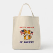 Grappige kat 4 juli Amerikaanse vlag kat Tote Bag (Achterkant)