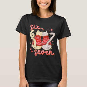 Grappige Kat 67 Meme Zes Zeven Gen Alpha Jargon Va T-shirt