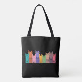 Grappige kat aangepaste vrouwendag tote bag (Achterkant)