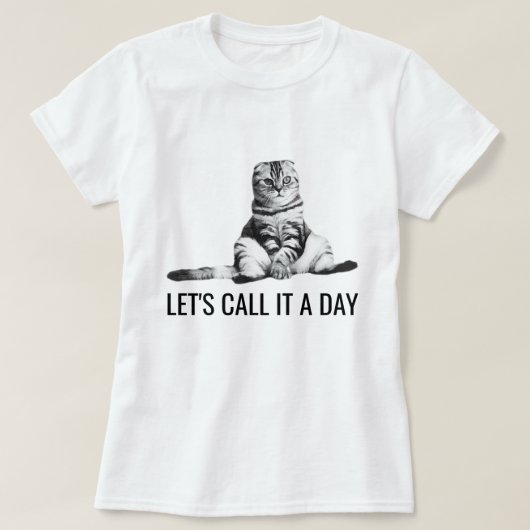 Grappige kat aanpasbaar t-shirt (Design voorkant)