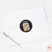 Grappige Kat Antidepressiva Pot Cute Kleurrijke Ki Ronde Sticker (Envelop)