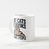 Grappige Kat Antisociale Kitty Introvert Boek Lief Koffiemok (Voorkant links)
