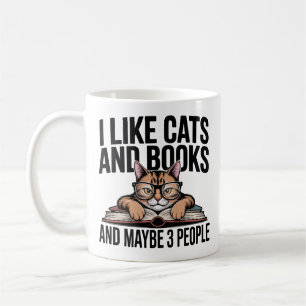 Grappige Kat Antisociale Kitty Introvert Boek Lief Koffiemok