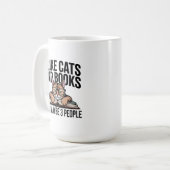 Grappige Kat Antisociale Kitty Introvert Boekliefh Koffiemok (Voorkant links)