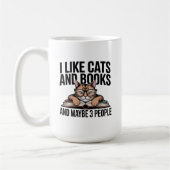 Grappige Kat Antisociale Kitty Introvert Boekliefh Koffiemok (Links)