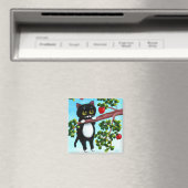 Grappige kat appels Creationarts Magneet (Insitu (Vaatwasser))