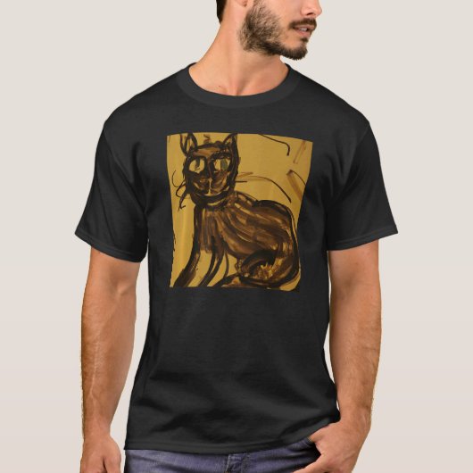 Grappige kat artwork kitten grap t-shirt (Voorkant)