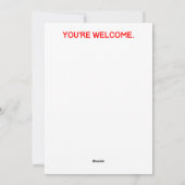 Grappige kat at de stoute kerstlijst van de kerstm feestdagenkaart (Achterkant)