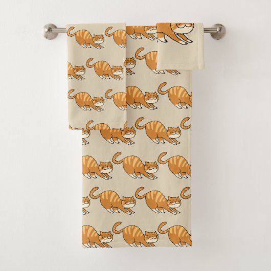 grappige kat bad handdoek (Insitu)