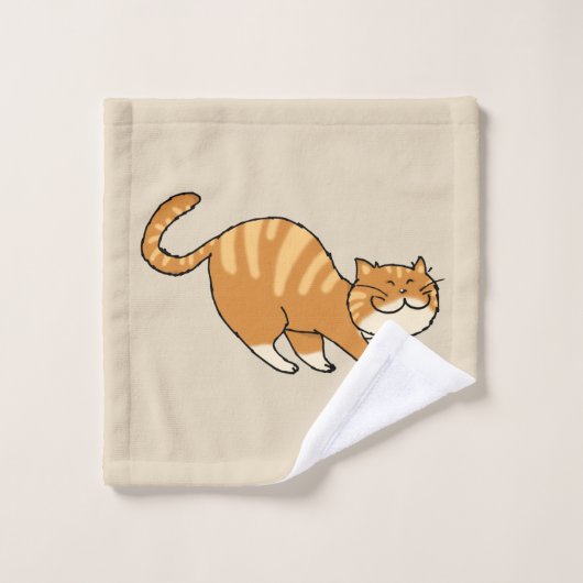 grappige kat bad handdoek (Wasdoekje)