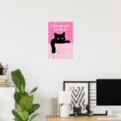 Grappige kat-badkamerposter – Noodgeval? Ik ben er Poster (Thuiskantoor)