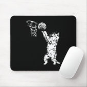 Grappige kat basketbal muismat (Met muis)
