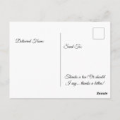 Grappige kat bedankje woordspel grap briefkaart (Achterkant)