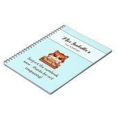 Grappige kat Bedankt Privacy Notitieboekje Aanpasb Notitieboek (Linkerzijde)