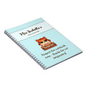 Grappige kat bedankt voor je privacy notitieboekje notitieboek (Rechterzijde)