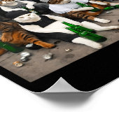Grappige kat bende stijl straat katten bier meme poster (Hoek)