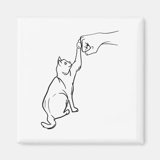 Grappige kat beste vriend eerste hobbel kattenlief magneet (Voorkant)