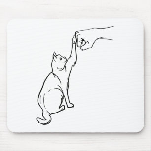 Grappige kat beste vriend eerste hobbel kattenlief muismat