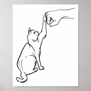 Grappige kat beste vriend eerste hobbel kattenlief poster