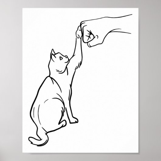 Grappige kat beste vriend eerste hobbel kattenlief poster (Voorkant)
