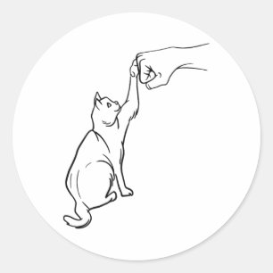 Grappige kat beste vriend eerste hobbel kattenlief ronde sticker