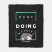 GRAPPIGE KAT BEZIG MET NIETS DOEN FLEECE DEKEN (Voorkant)