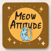 grappige kat bier onderzetter (Voorkant)