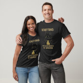 Grappige kat breit shirt Breien omdat moord verkee (Unisex)