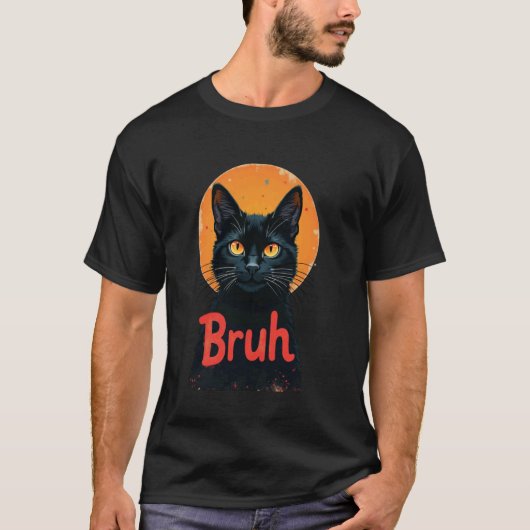 Grappige Kat Bruh Lachen T-shirt (Voorkant)