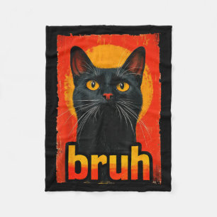 Grappige Kat Bruh Voor Tiener Jongens Meisjes Mann Fleece Deken