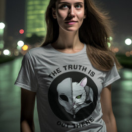 Grappige kat buitenaards De waarheid is daar T-shirt