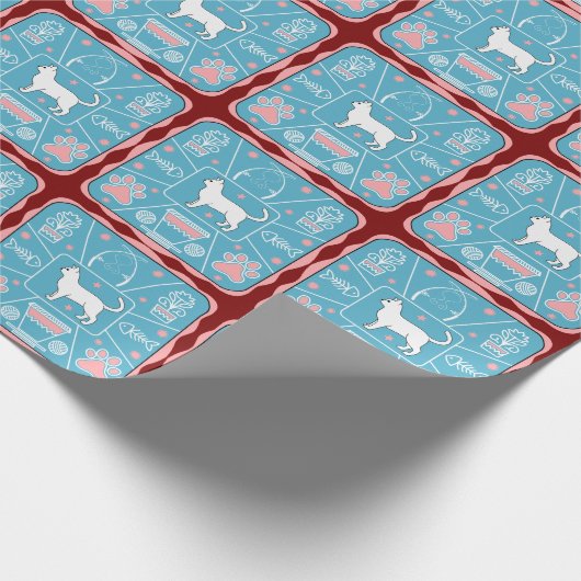 grappige kat cadeaupapier (Hoek)