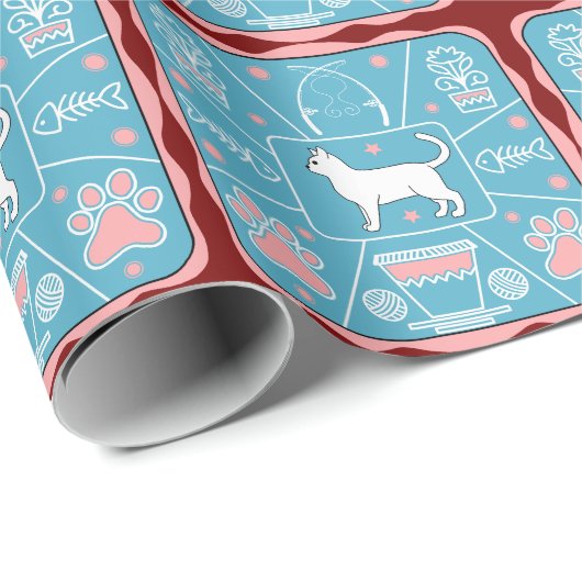 grappige kat cadeaupapier (Rol Hoek)