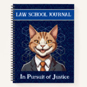 Grappige kat cadeaus voor Law Student Advocaat Han Notitieboek (Voorkant)