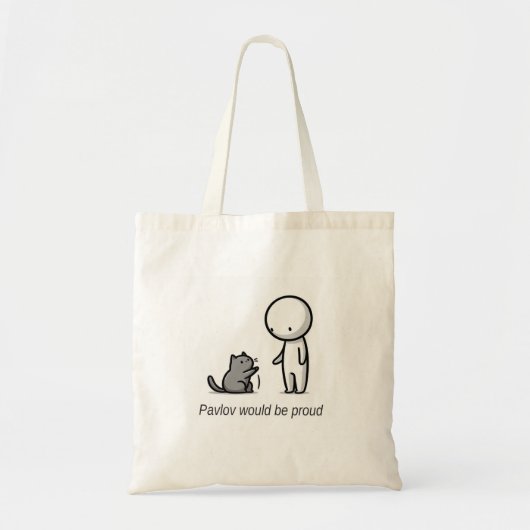 Grappige kat canvas tas: Pavlov zou trots zijn. Tote Bag (Voorkant)