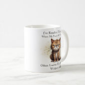 Grappige kat Cartoon Ik heb de leeftijd bereikt Koffiemok (Voorkant rechts)