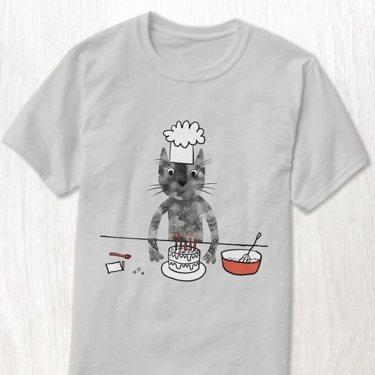 Grappige kat chef koken t-shirt