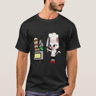 Grappige kat chef muis rat katten koken kunst chef t-shirt
