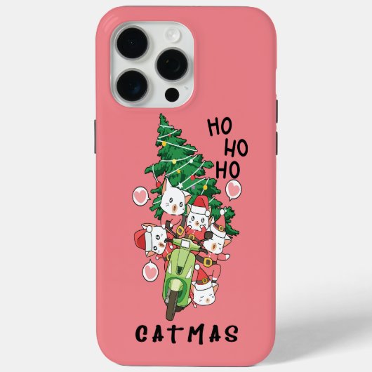 Grappige kat Claus Vrolijk Catmas Case-Mate iPhone Case (Achterkant)