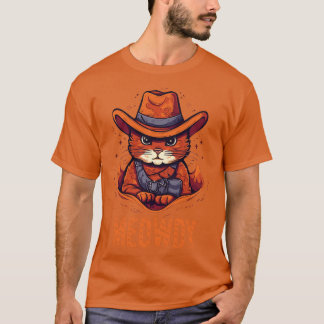 Grappige Kat Cowboy Cowgirl Meow Howdy Meowdy 18 T-shirt