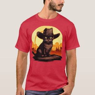 Grappige Kat Cowboy Cowgirl Meow Howdy Meowdy 1 T-shirt