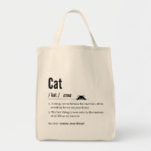 Grappige Kat Definitie Zwart-wit Huisdier Ouders Tote Bag (Voorkant)