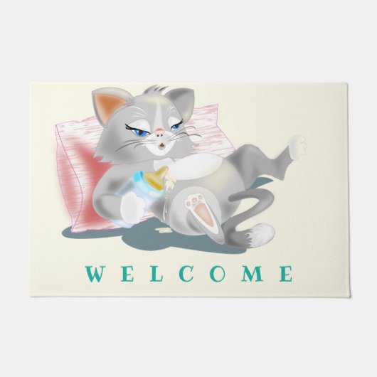 Grappige Kat Deurmat (Voorkant)