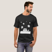 Grappige kat die dobbelstenen gooit, kattenliefheb t-shirt (Voorkant volledig)