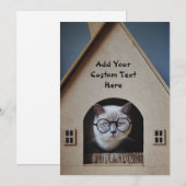 Grappige kat die een bril draagt, aanpasbaar met u (Voorkant / Achterkant)